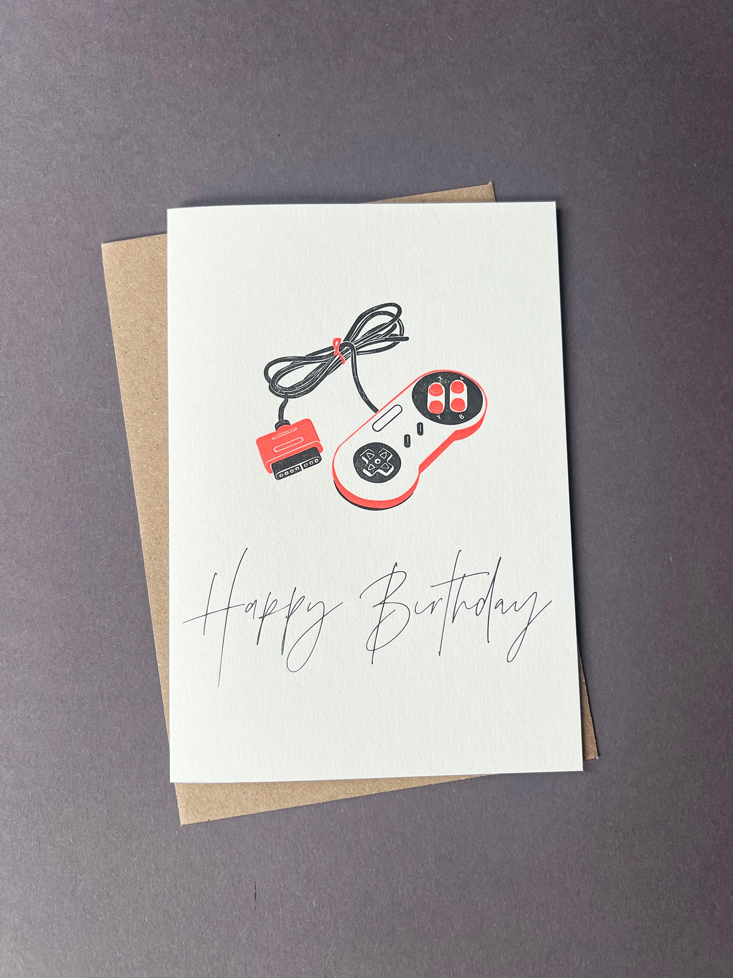 Birthday Games Letterpress Card