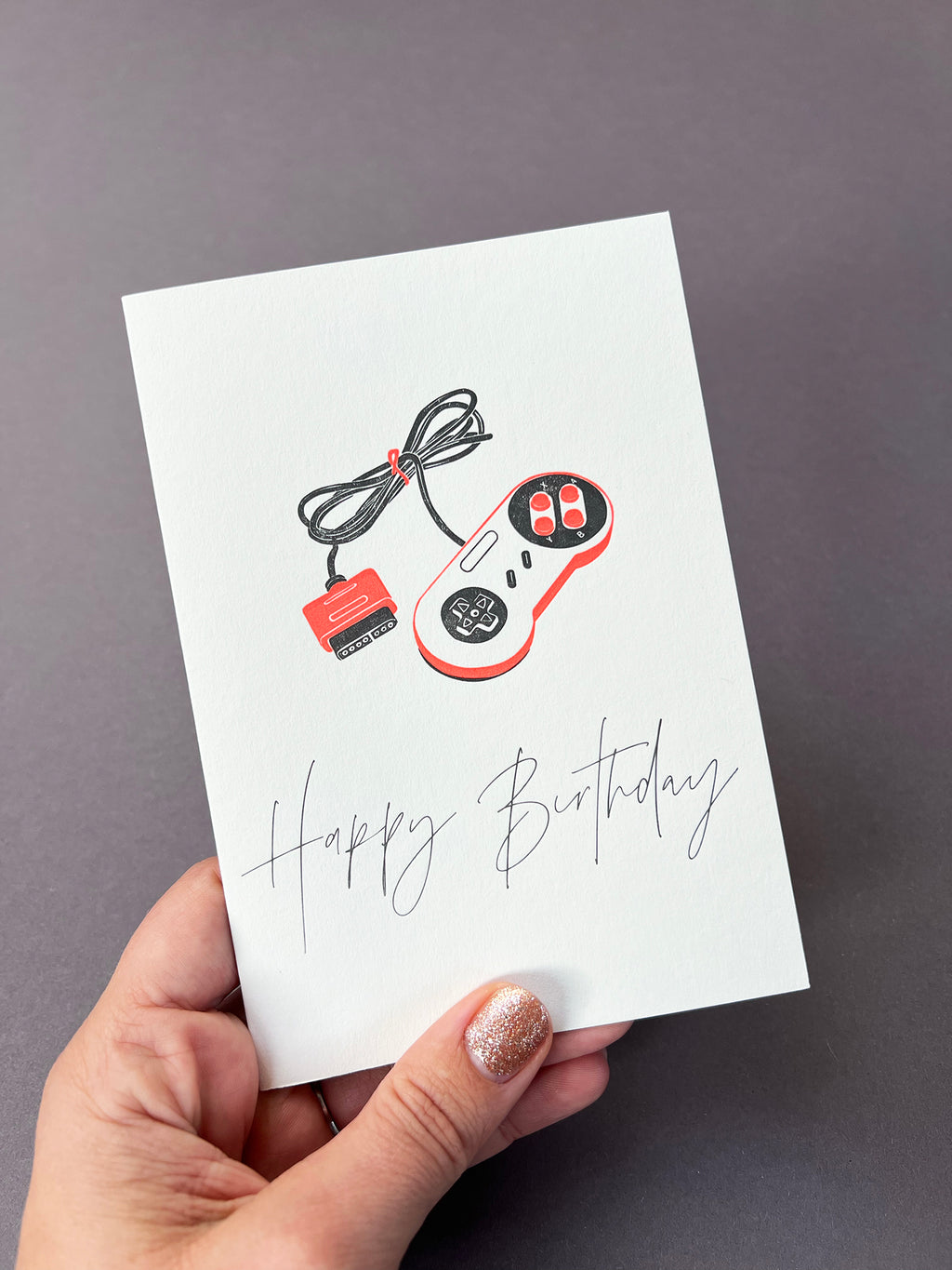 Birthday Games Letterpress Card