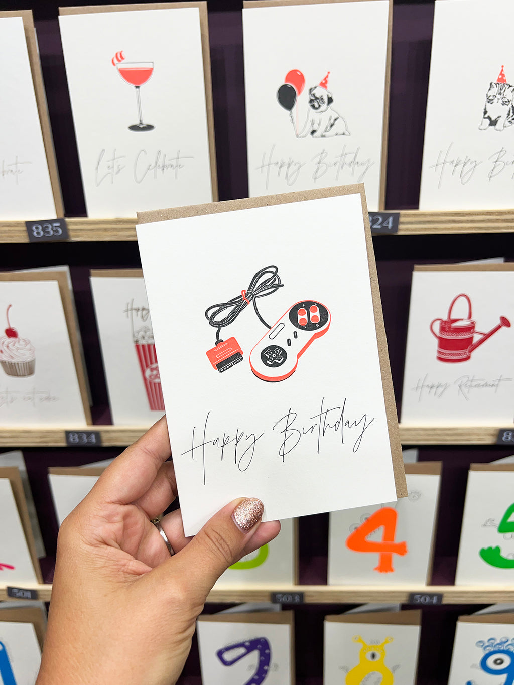 Birthday Games Letterpress Card