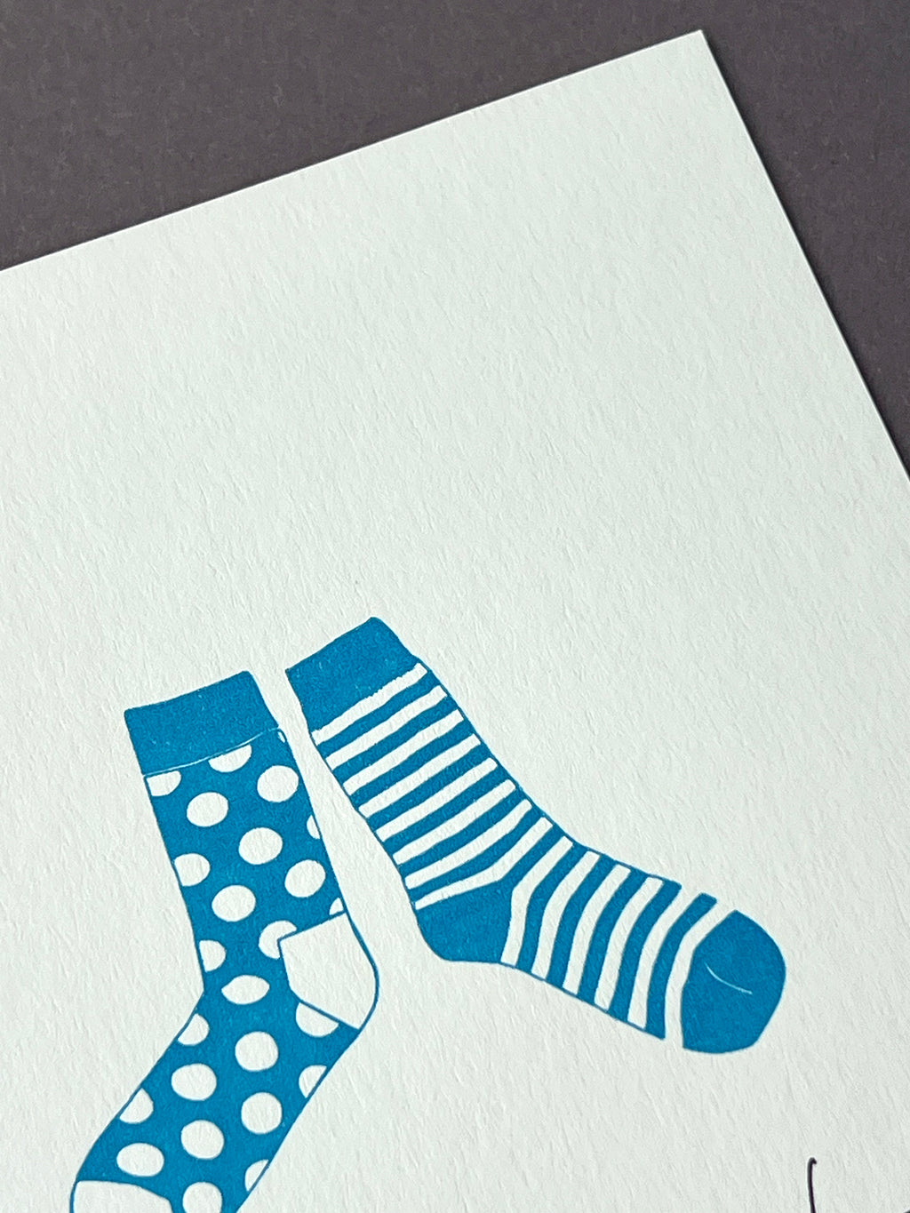 Birthday Sock Letterpress Card