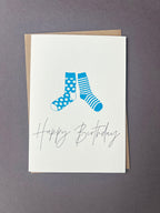 Birthday Sock Letterpress Card