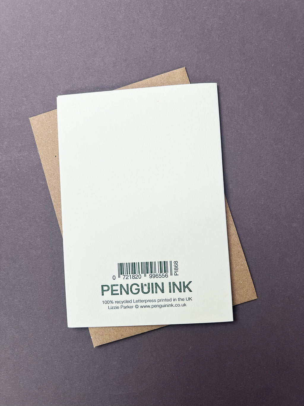 Flower Press Blue Letterpress Card | Mother's Day Card