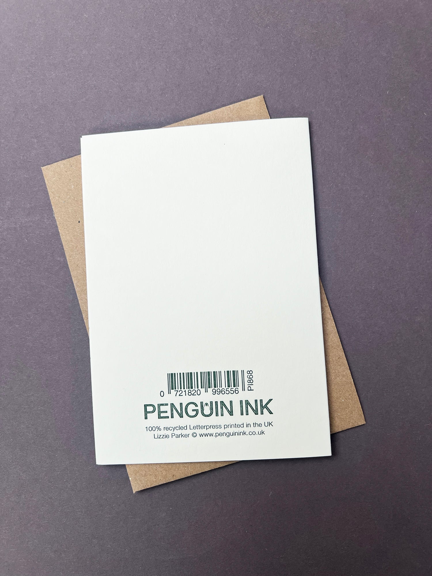 Flower Press Blue Letterpress Card | Mother's Day Card