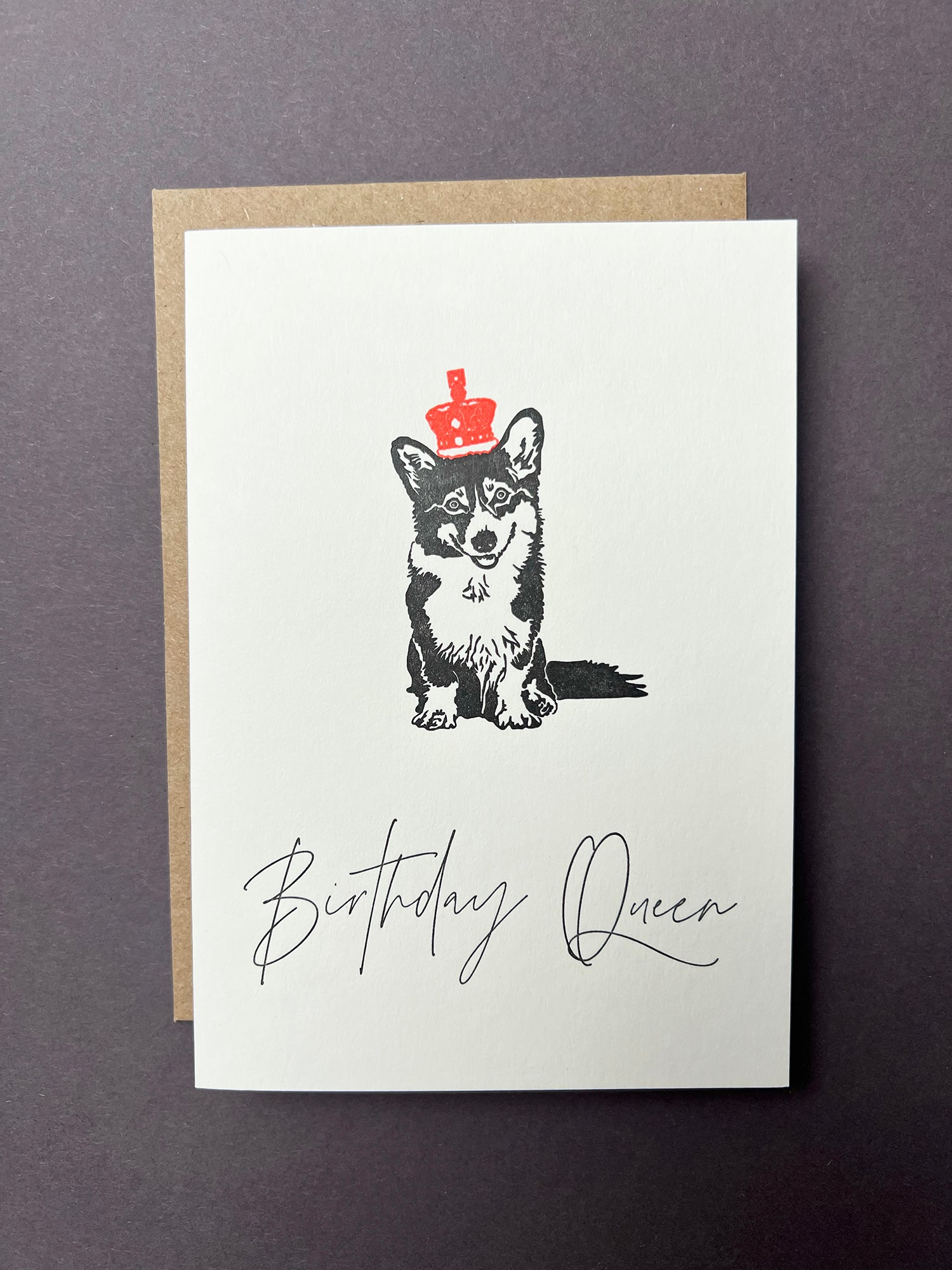Birthday Queen Letterpress Card