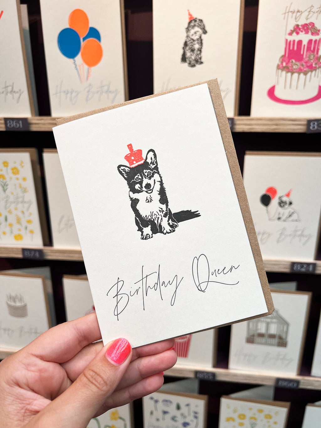 Birthday Queen Letterpress Card