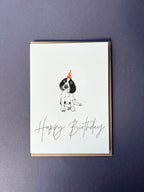 Birthday Springer Letterpress Card | Dog Birthday Card