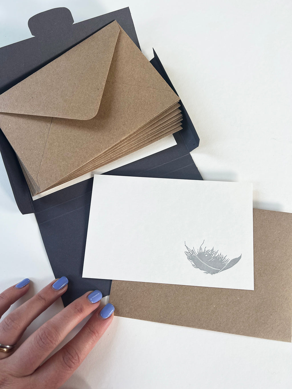 Feather Correspondence Notecard Set | Set of 10