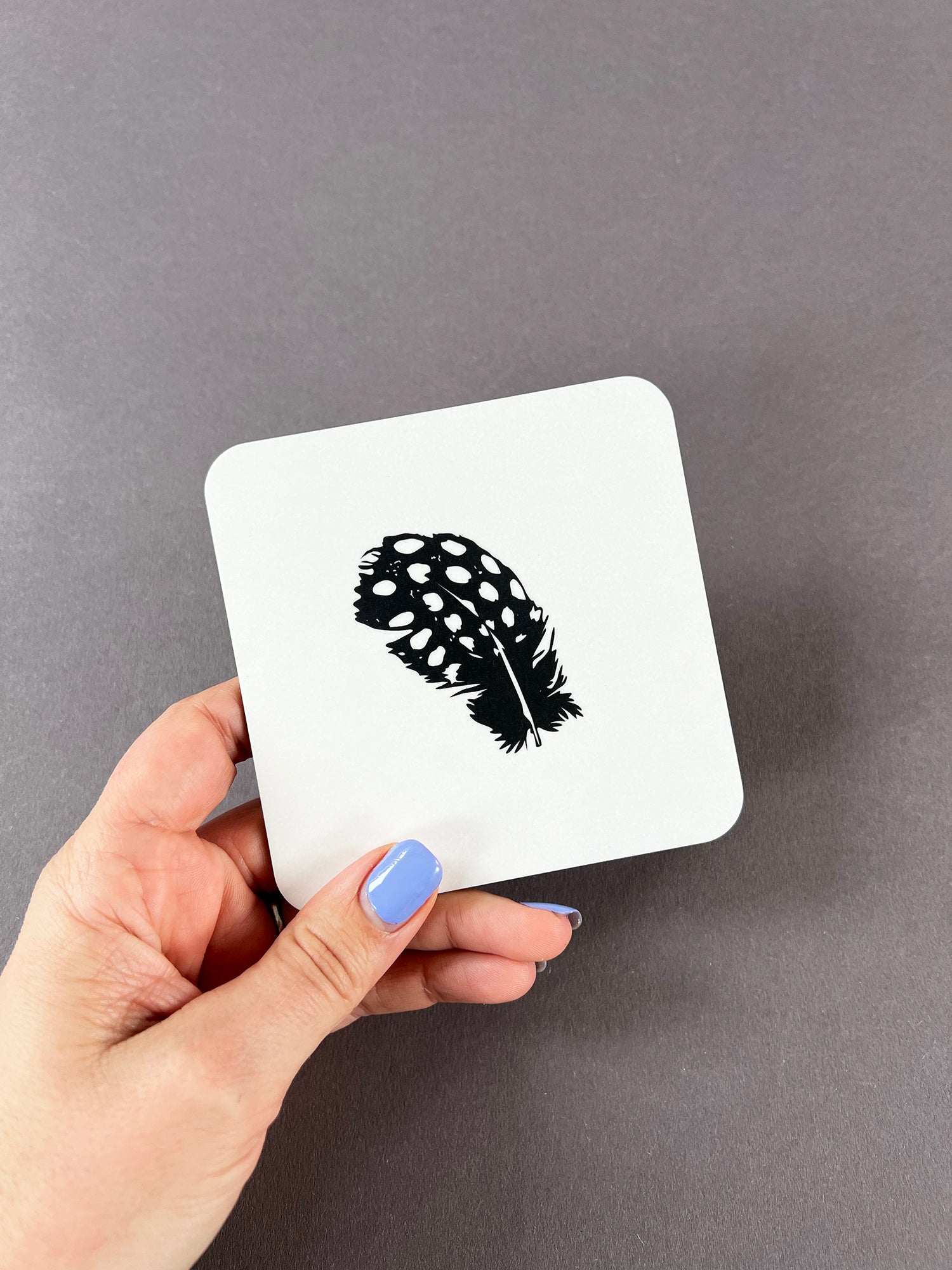 Guinea Fowl Feather Coaster