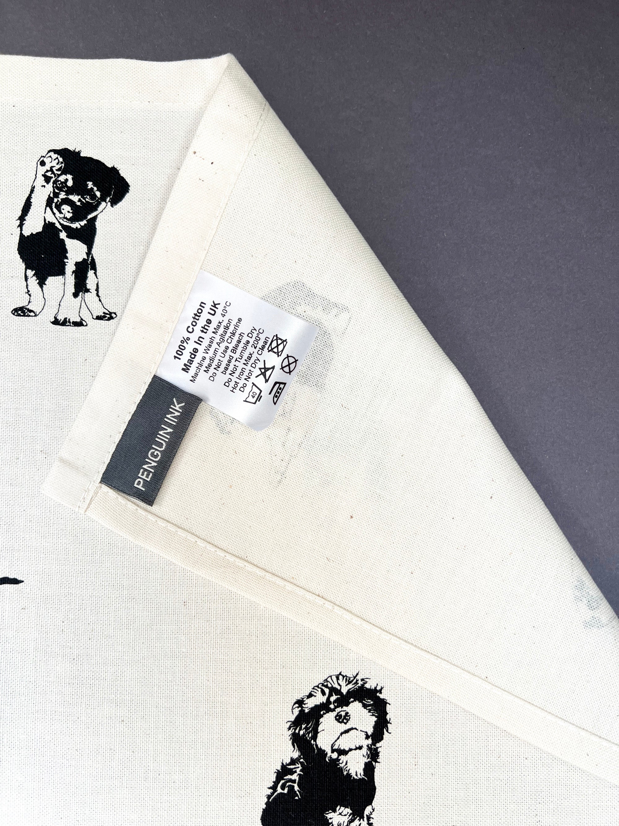 Multi Puppies Tea Towel