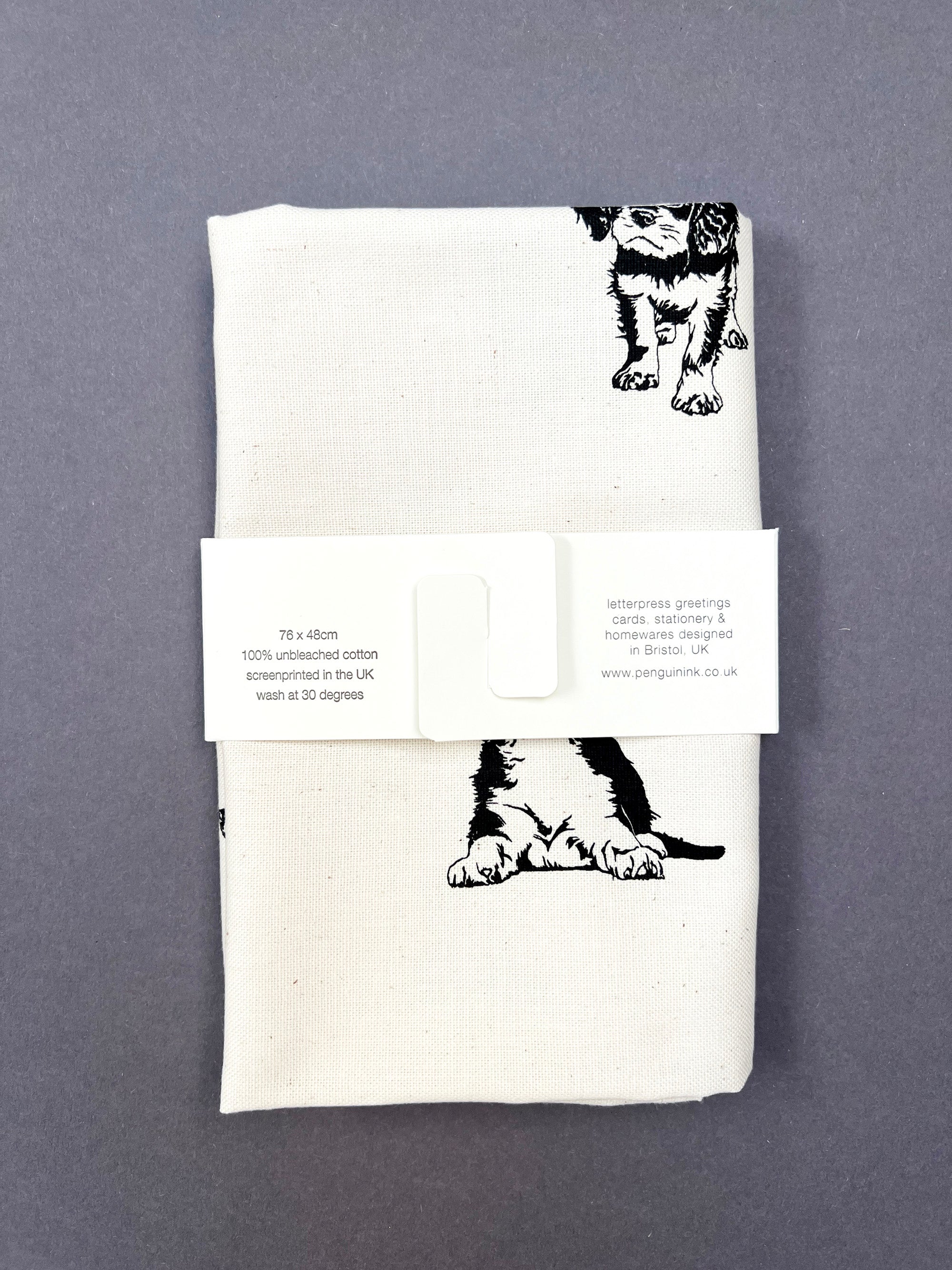 Multi Puppies Tea Towel