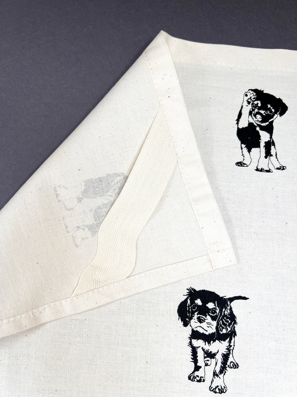 Multi Puppies Tea Towel