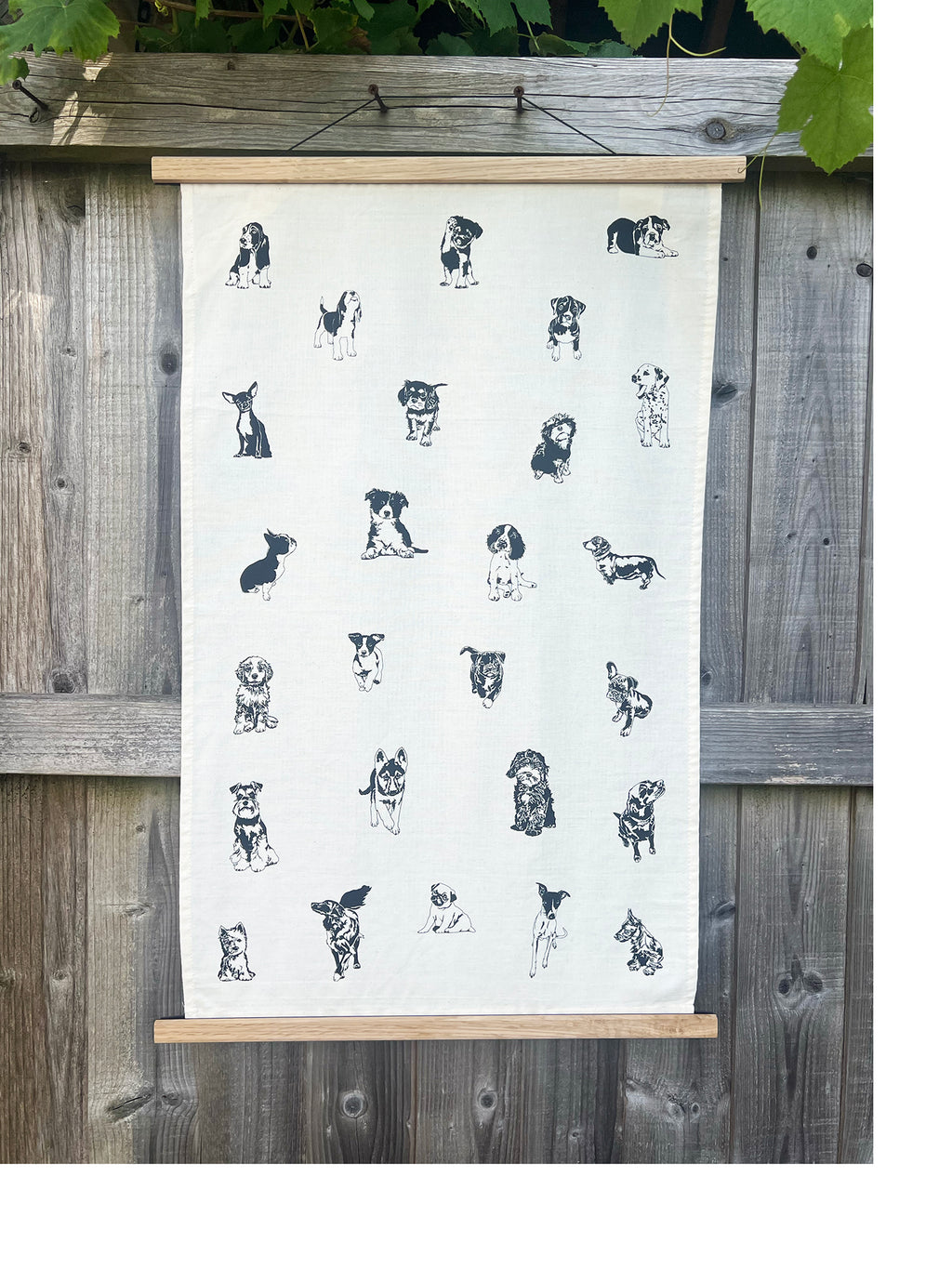 Multi Puppies Tea Towel