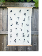 Multi Puppies Tea Towel