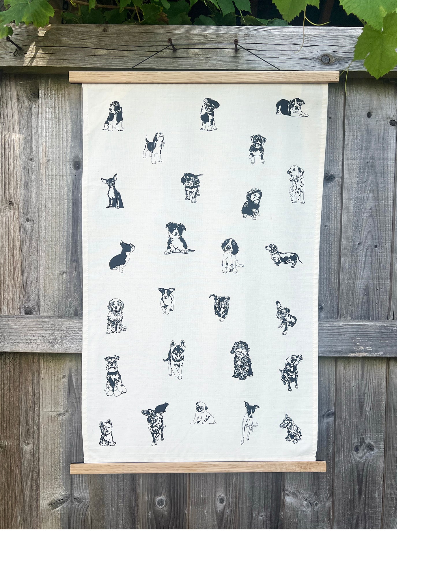 Multi Puppies Tea Towel