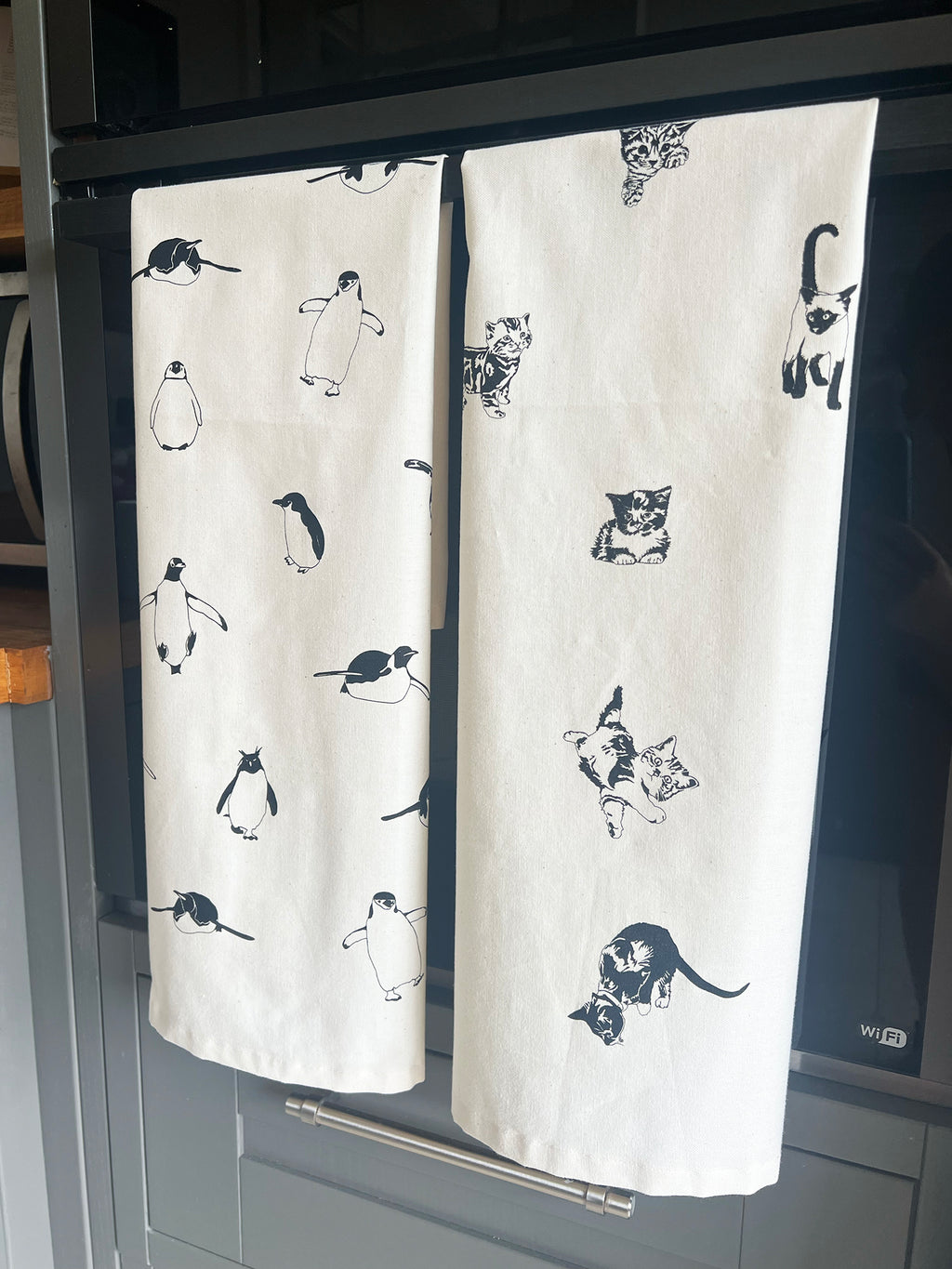 Multi Pussycat Tea Towel