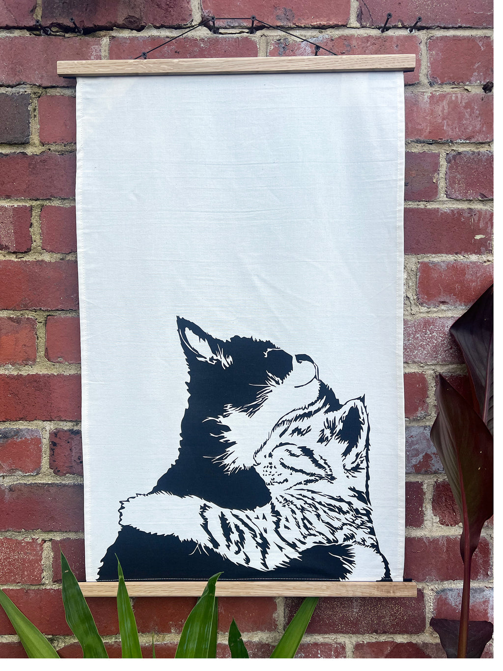 Cuddle Time Cat Tea Towel