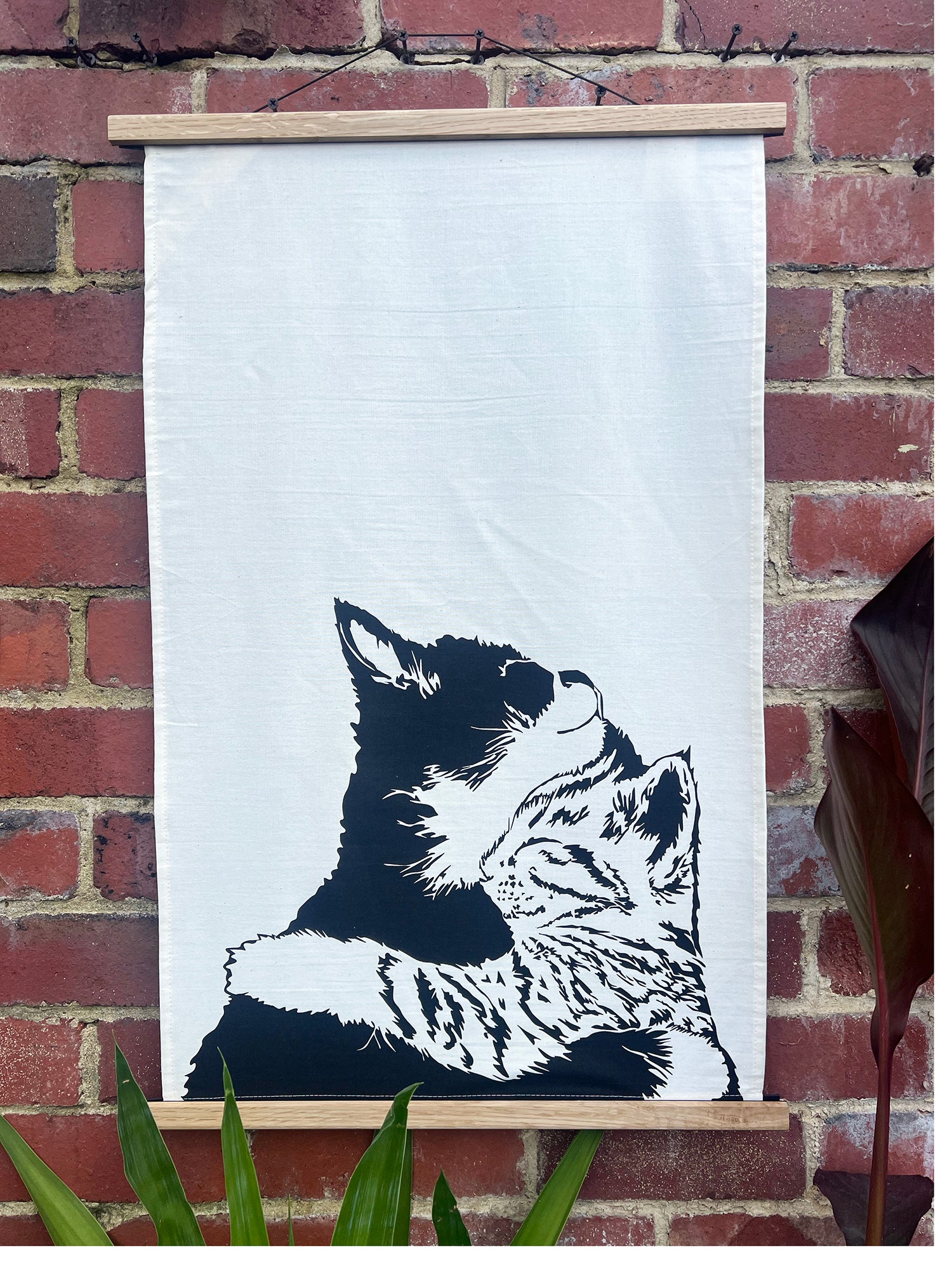 Cuddle Time Cat Tea Towel