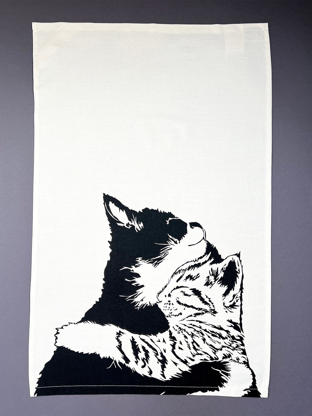 Cuddle Time Cat Tea Towel