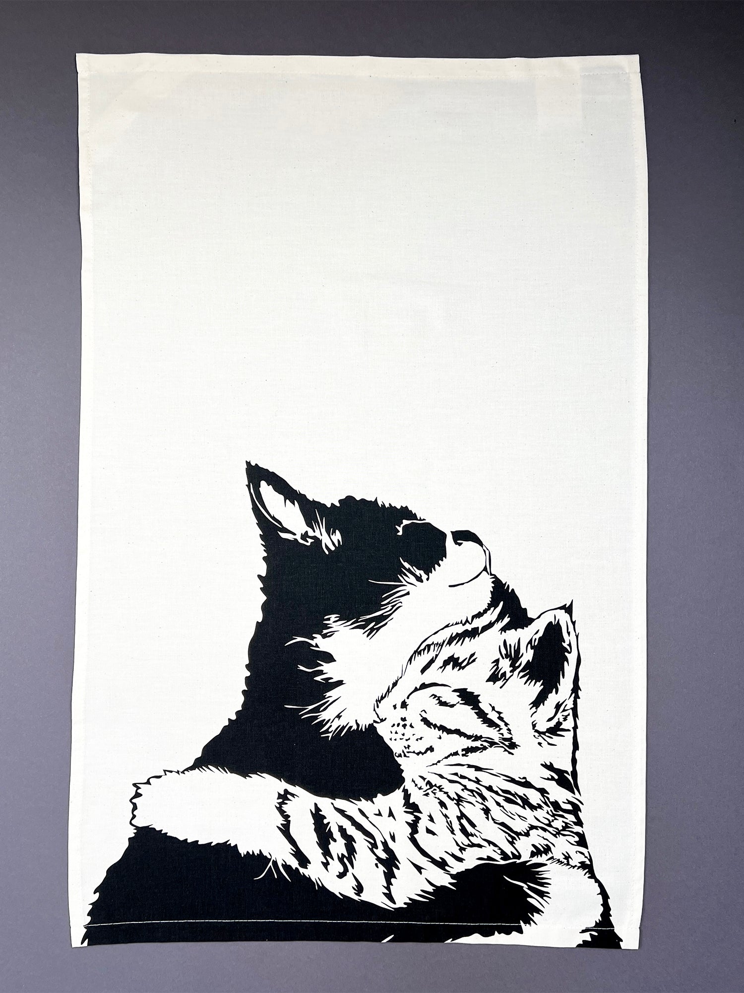 Cuddle Time Cat Tea Towel