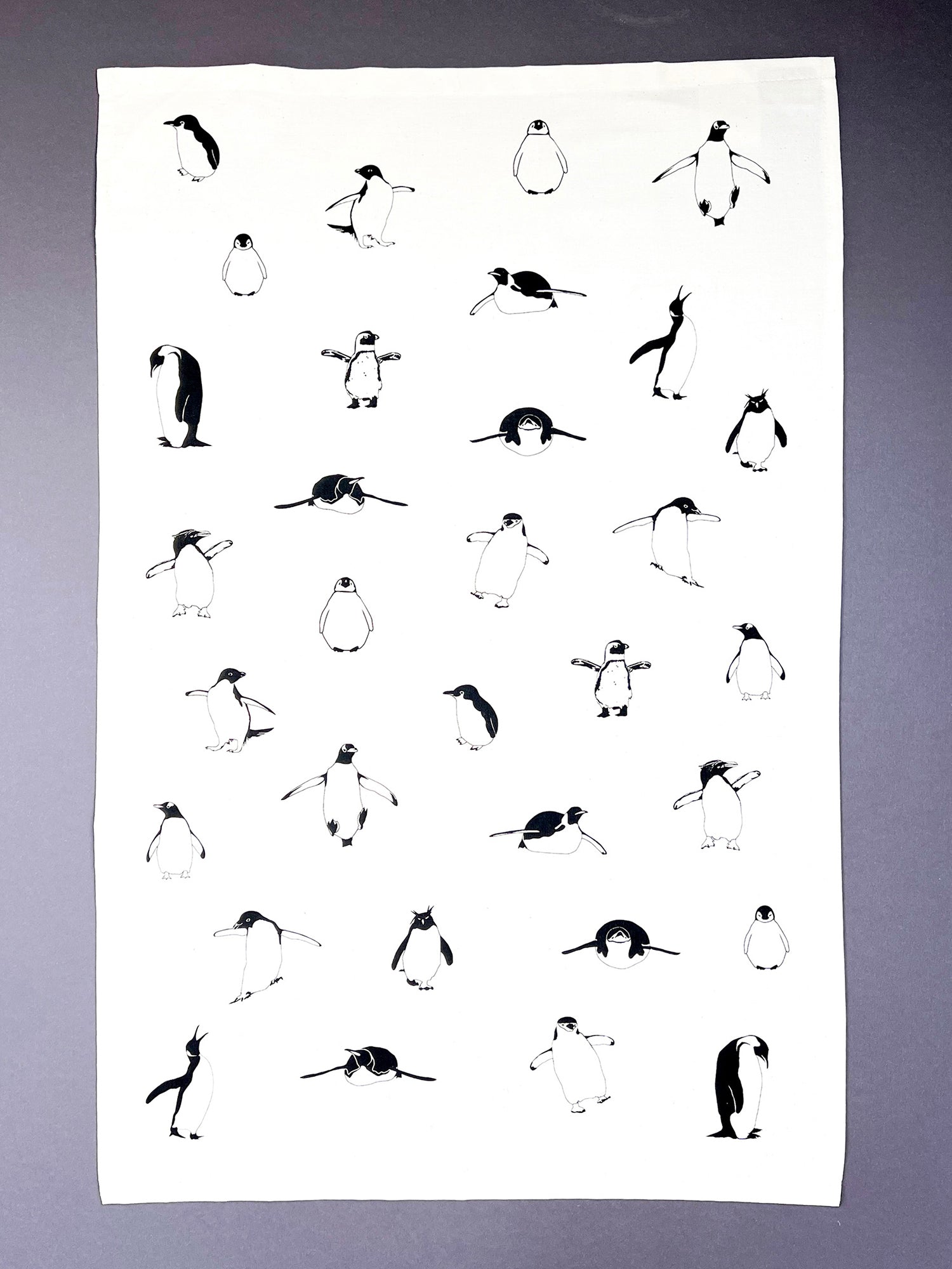 Multi Penguin Tea Towel