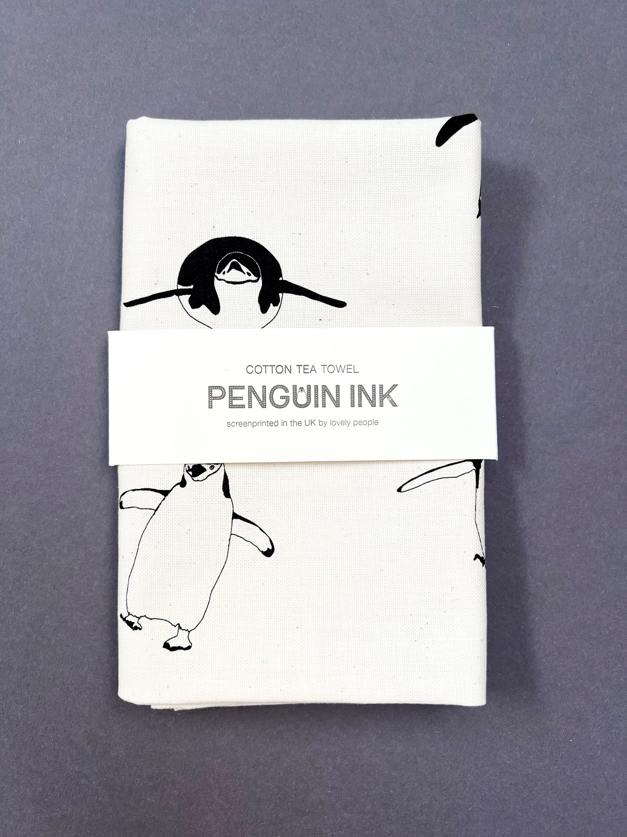 Multi Penguin Tea Towel