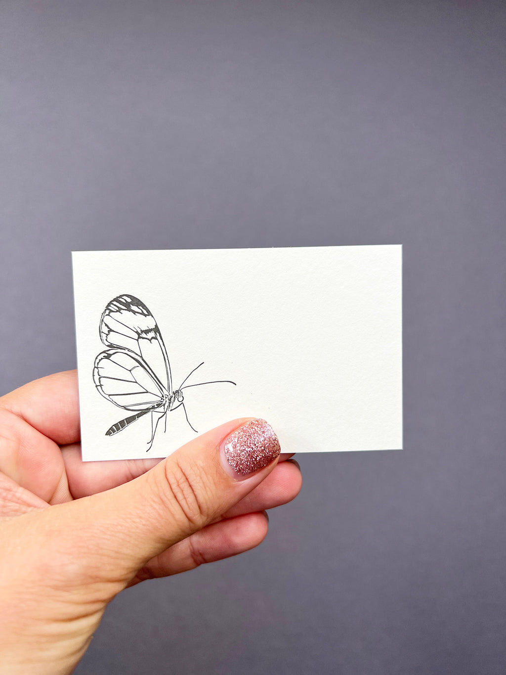 Glasswing Butterfly Florist Cards