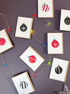 Leaf Bauble Black & Gold Card