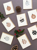 Sale Christmas Bauble Letterpress Notecards | Pack of 16
