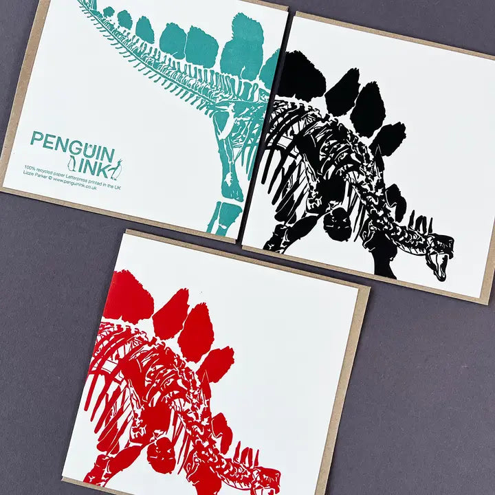 Steg Dinosaur Letterpress Card