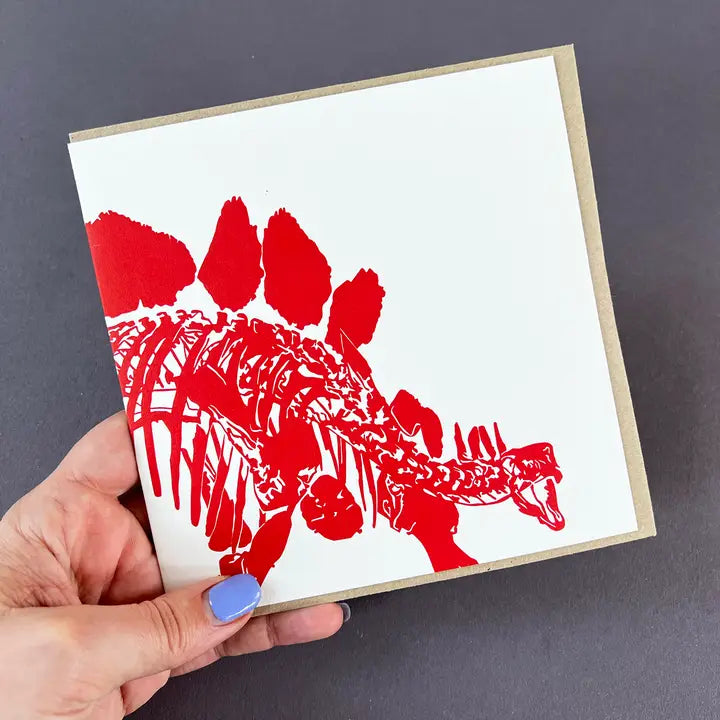 Steg Dinosaur Letterpress Card