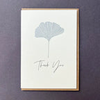 Thank You Ginkgo Letterpress Card