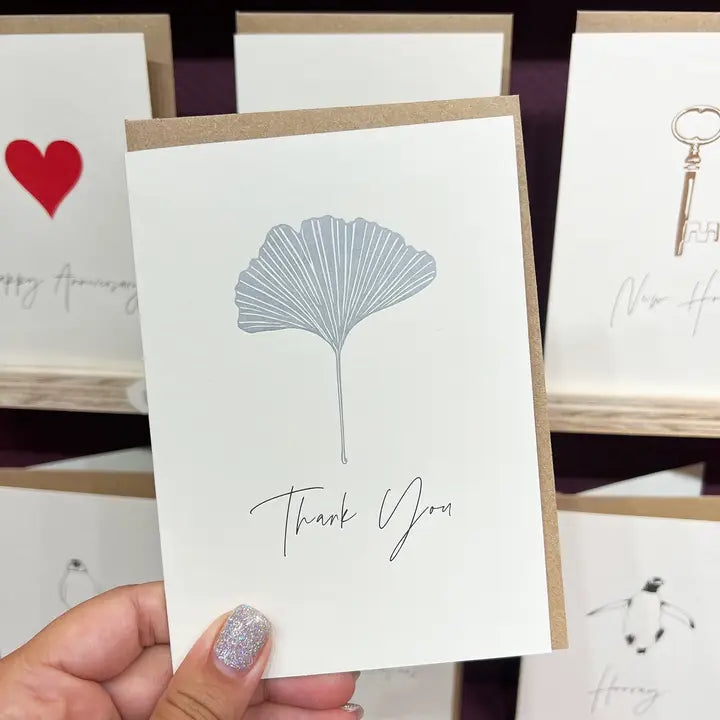 Thank You Ginkgo Letterpress Card