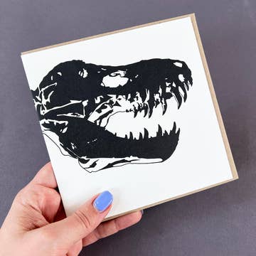 T-Rex Letterpress Card