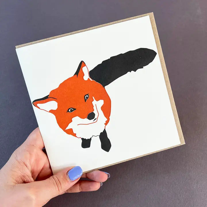 Fox Letterpress Card
